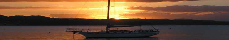 Sunset in the Bay of Islands
